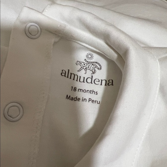 almudena navy rocking horses smocked romper size 18M made in Peru Pima Cotton - Picture 6 of 11